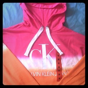 Calvin Klein crop top hoodie NWT